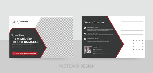 Creative corporate business Modern postcard design template