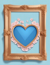 Frame With Blue Heart