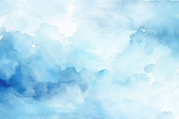 Sticker - Sky blue wash in watercolor serenity