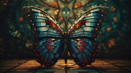 Illustration of butterflies with beautiful background