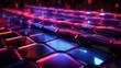 dark neon background made of hexagons, background for web pages