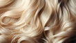 © dinastya - Texture of beautiful shining blonde white hair. Backdrop with perfect blonde waved hair.