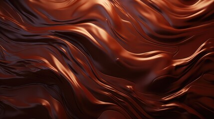 Wall Mural - Hot chocolate texture tasty background. Delicious liquid hot cocoa lava waves.