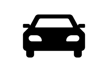Leinwandbilder - Car from front icon, illustration. High quality black vector icon.