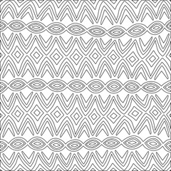 Wall Mural - White background with black pattern. Texture with figures from lines.Line shape design.Abstract background for web page, textures, card, poster, fabric, textile. Monochrome graphic repeating design. 