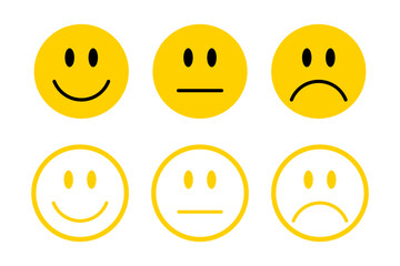 Wall Mural - smiley icon set