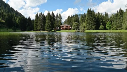 Wall Mural - lago di montagna dei caprioli pellizzano val di sole 