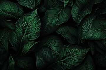  Exotic Leaf Medley Leaves Wallpaper for an Eclectic Decor Ferny Jungle Oasis A Leaves Backdrop for Green Enthusiasts