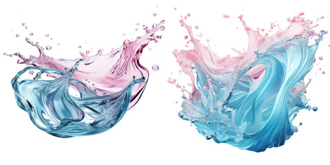 Wall Mural - Splash of water isolated on transparent background