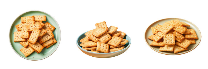 Sticker - Crunchy snacks placed on a transparent background