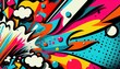 Vibrant Abstraction: A Pop Art Wallpaper of Bold Colors and Dynamic Shapes
