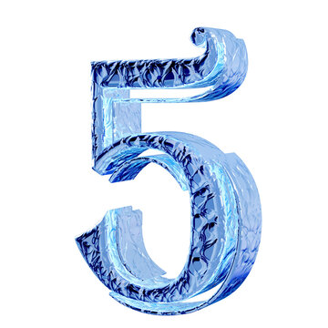 Fluted ice symbol right side view. number 5