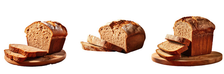 Canvas Print - rye bread transparent background