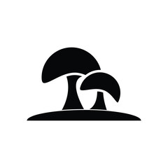 Poster - mushrooms vector icon. filled flat sign illustration, Mushroom plant simple icon on white background..eps
