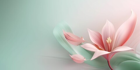 Beautiful abstract pink and green floral design background. beautiful Generative AI AIG32