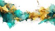 © InfiniteFlow - Abstract watercolor artwork mixed with buzzy geometric shapes for background of social media banner generative AI image