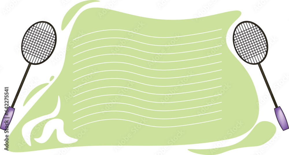 Badminton presentation background green text space with badminton ...