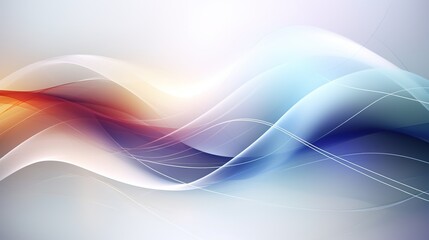 Wall Mural - Abstract Background Illustration with Smooth Flowing Lines and Futuristic Energy