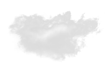 White clouds isolated on transparent background