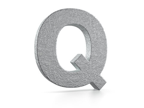 Foil letter Q