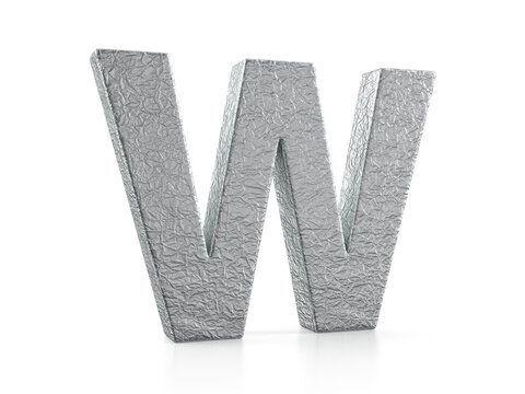 Foil letter W