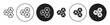 customer segment vector icon set. audience segment symbol in black color.