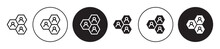 Customer Segment Vector Icon Set. Audience Segment Symbol In Black Color.