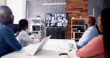 Sticker - Group Of Businesspeople Having Video Conference