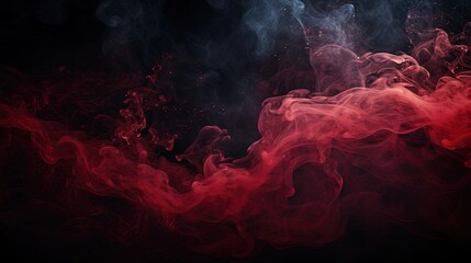 Poster -  a red and black background with smoke coming out of it.  generative ai