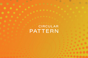 Wall Mural - Dot circular round pattern, orange and yellow background circle abstract modern trendy pattern design