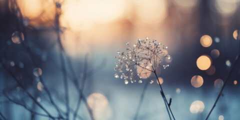 Winter beautiful glitter bokeh background