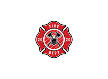 Firefighter Emblem Logo Design. In A Classic Concept