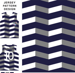 Abstract stripes zigzag concept vector jersey pattern template for printing or sublimation sports uniforms football volleyball basketball e-sports cycling and fishing Free Vector.