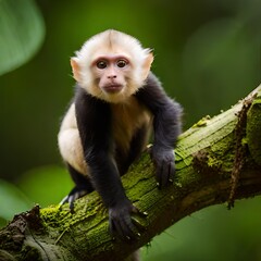 Wall Mural - white tailed macaque