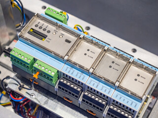 Poster - controller for electrical equipment. autonomous modular controller. smart home technologies. electri