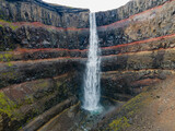 Fototapeta Natura - Hengifoss waterfall in Iceland