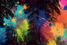 Digital Black Background Dripped Art Dirty Graffiti Dark Gital Fun Urban Cute Art Aesthetic Colorful Background 80s Spray Cool Fluorescent Abstract Dripped Style Fashion Art Paint Colourful Drip