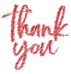 Wall Mural - Thank you Letter with white background