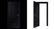 black door isolated 3d rendering.