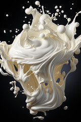 Poster - whipped cream on a whisk, Generative AI technology.