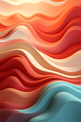 Poster - minimalist red pattern for phone background, pastel colours,  Generative AI technology.