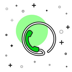Poster - Filled outline Telephone 24 hours support icon isolated on white background. All-day customer support call-center. Full time call services. Vector