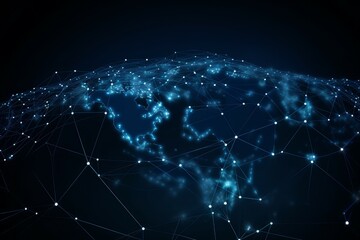 Poster - Global network. Generate Ai
