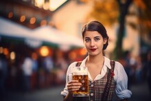 Oktoberfest Waitress Bavaria. Generate Ai