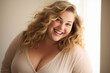 © Alexander - smiling young beautiful curvy girl with big breasts