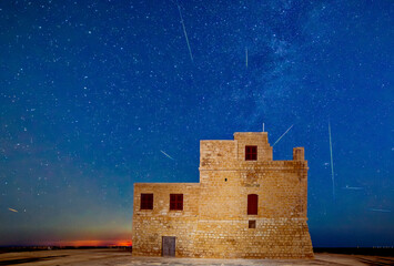 Wall Mural - perseids over torri l-abjad in malta