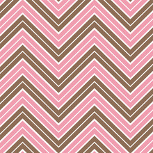 Modern Abstract Simple Chocolate And Pink Color Zig Zag Line Pattern