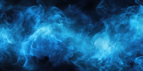 blue smoke on black