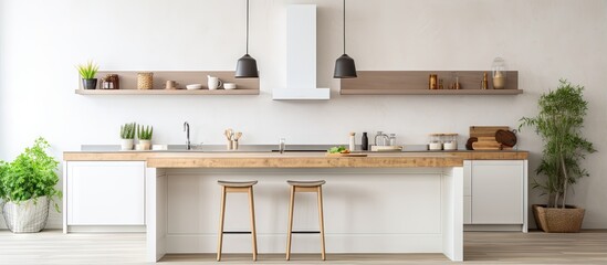 Aufkleber - A lovely kitchen island in a cropped shot of an open kitchen