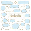 © halmio - シンプルな手描きの吹き出しのベクターイラストセット